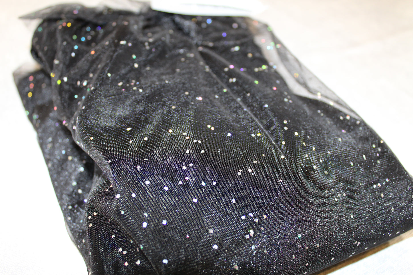 schwarzes Glitzerkleid 98/104