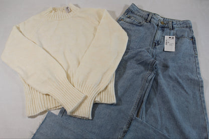 146/152  Set Hochwertige Jeans & Pullover 