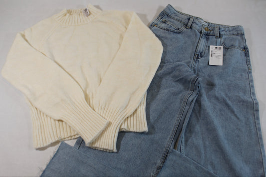 146/152  Set Hochwertige Jeans & Pullover 