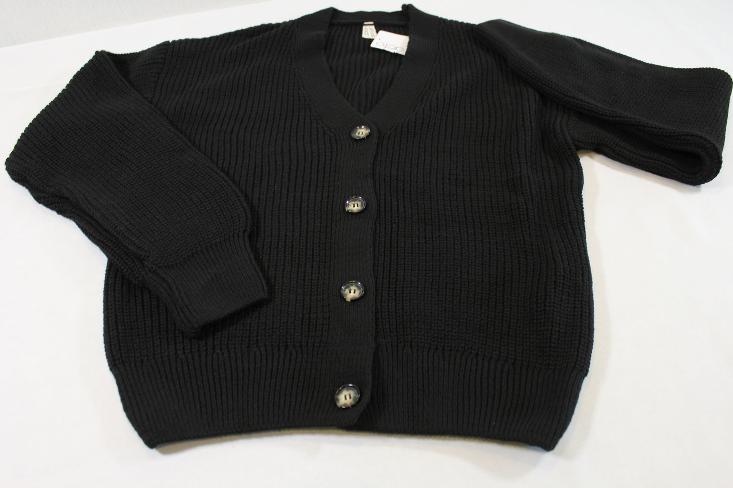 158/164 Stylische Striktweste Mädchen Schwarz