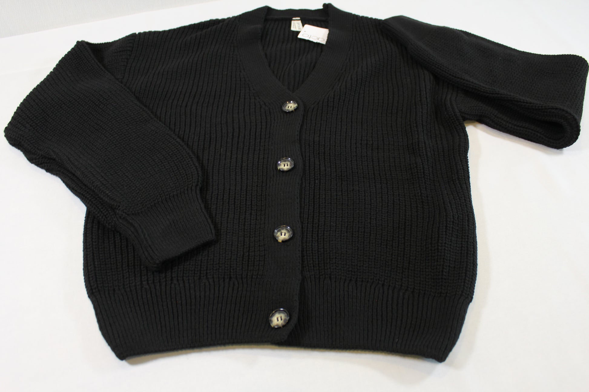 158/164 Stylische Striktweste Mädchen Schwarz