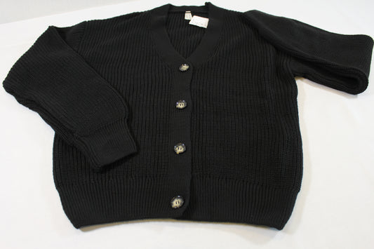 158/164 Stylische Striktweste Mädchen Schwarz
