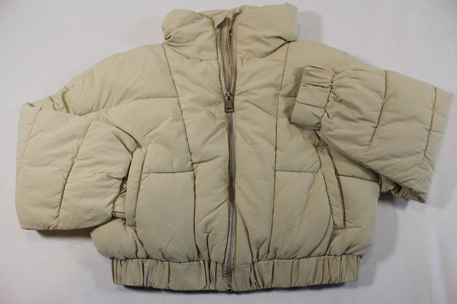 122/128 Beige Winterjacke Mädchen