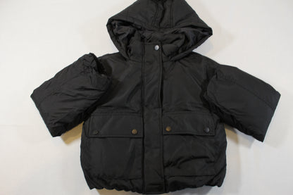 122/128 Schwarze warme Jacke Mädchen