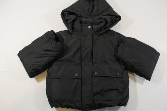 122/128 Schwarze warme Jacke Mädchen