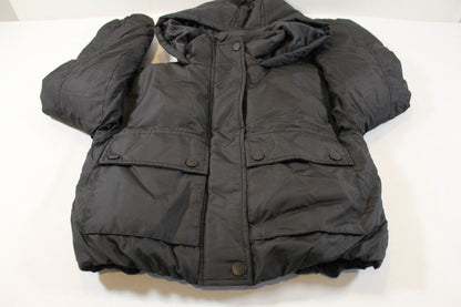 Schwarze warme Jacke Mädchen 122/128