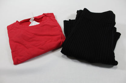 Set Longshirt Rot Hose Schwarz Mädchen 128/134