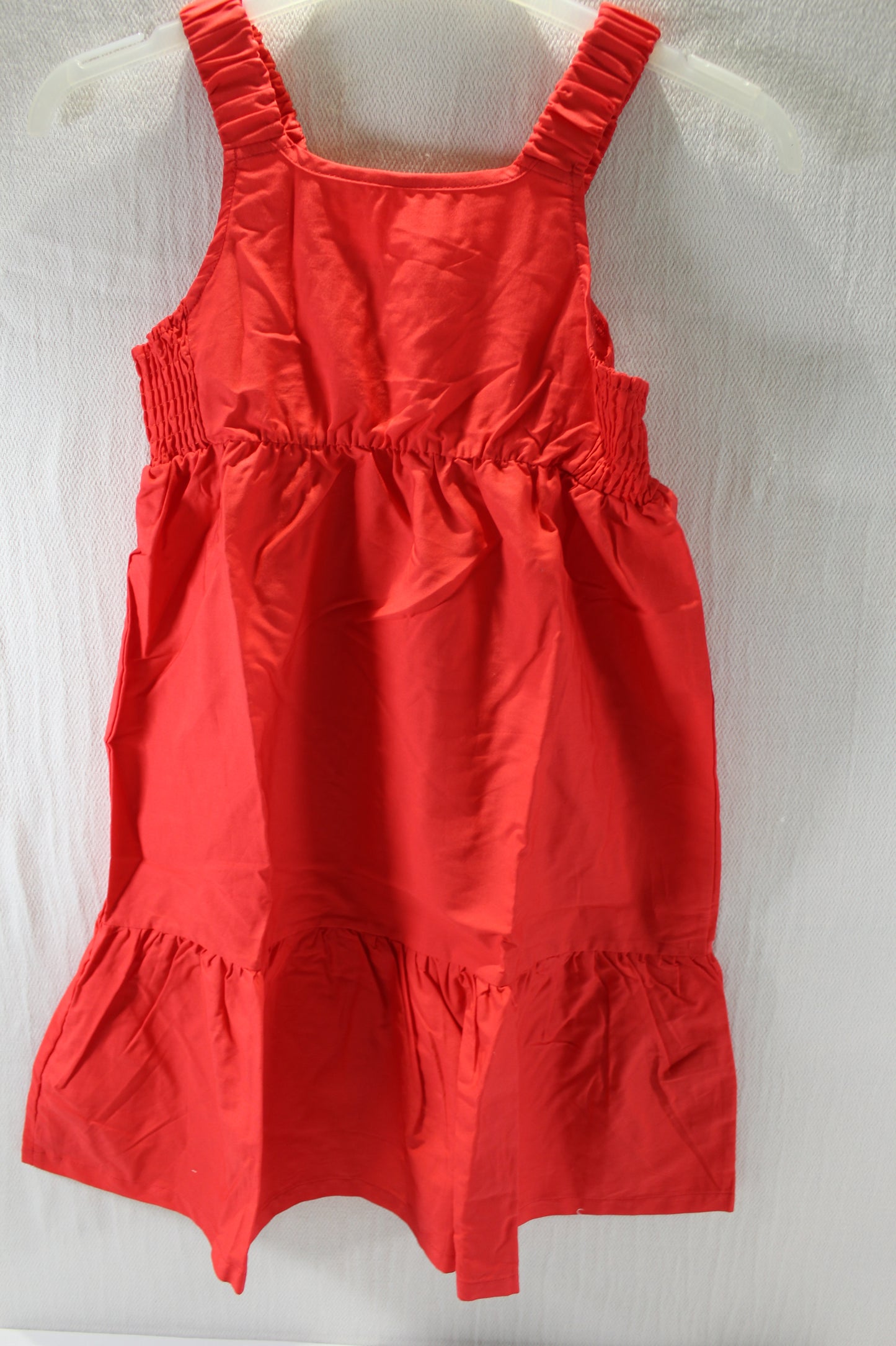 128/134 Leichtes Rotes Kleid Mädchen