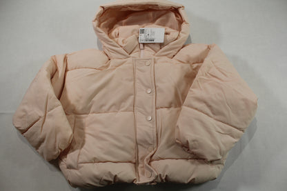 Stylische warme Winterjacke für Mädchen in rosa 122/128