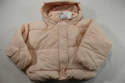 Stylische warme Winterjacke für Mädchen in rosa 122/128
