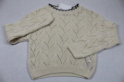 Set Schöne Strickpullover kurz Grün Lang Weiß Mädchen 122/128
