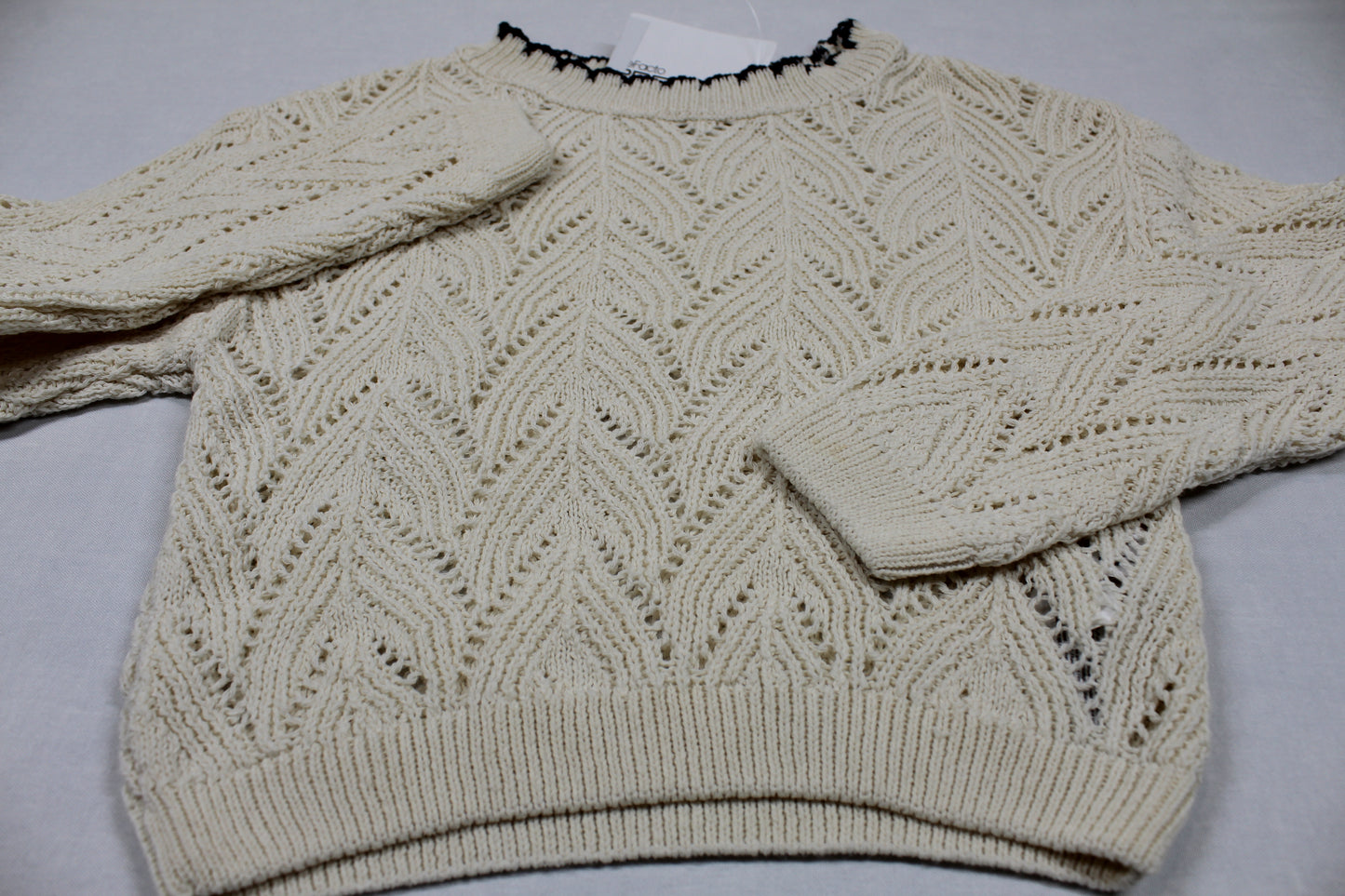 Set Schöne Strickpullover kurz Grün Lang Weiß Mädchen 122/128