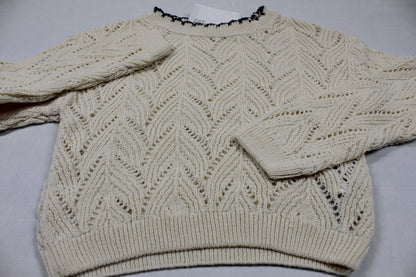 Set Schöne Strickpullover kurz Grün Lang Weiß Mädchen 122/128