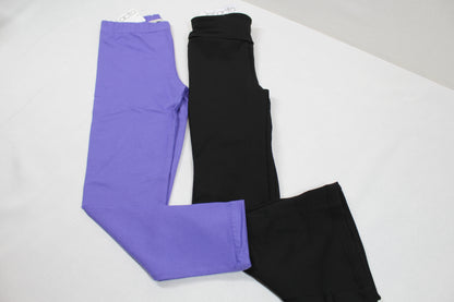 Set Leggins Schwarz Lila Mädchen 110/116
