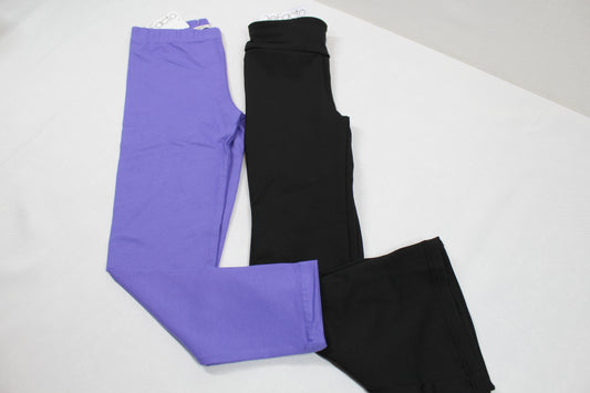 Set Leggins Schwarz Lila Mädchen 110/116