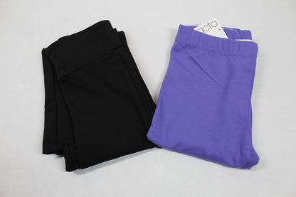 Set Leggins Schwarz Lila Mädchen 110/116