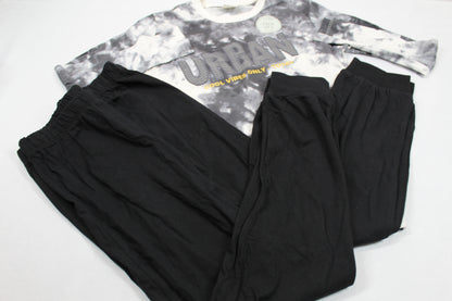 Set Zwei Schwarze Hosen Stylischen Pullover Schlafanzug Jungs 134/140