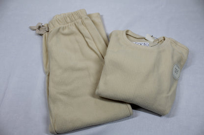 Beige Warmer Jogginganzug Mädchen 134/140