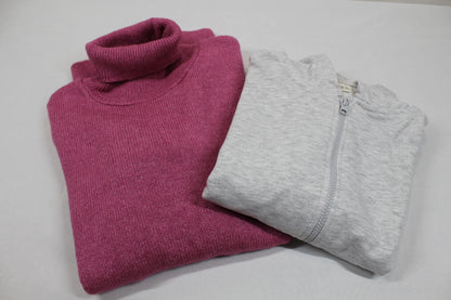 Set Stylische Weste Grau Rollkragenpullover Pik Mädchen 134/140
