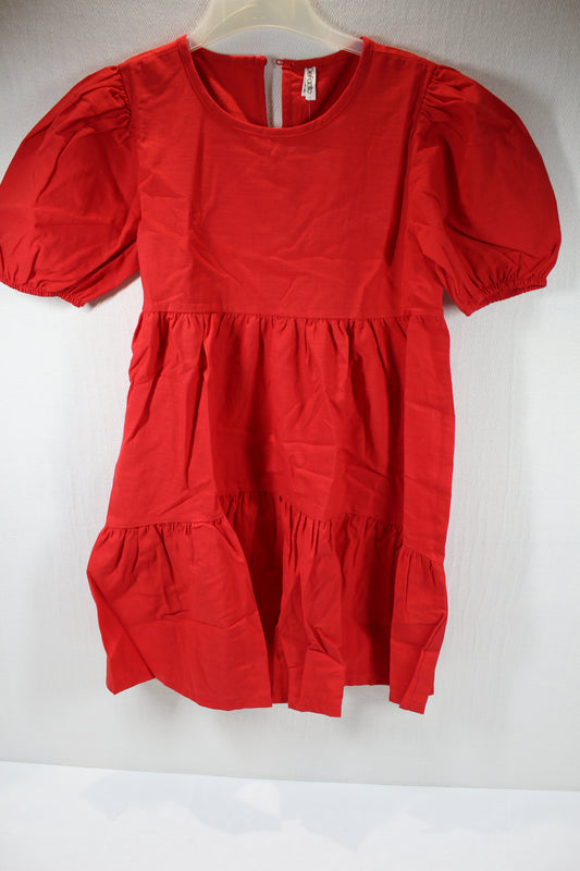 Rotes Sommerkleid Mädchen 134/140