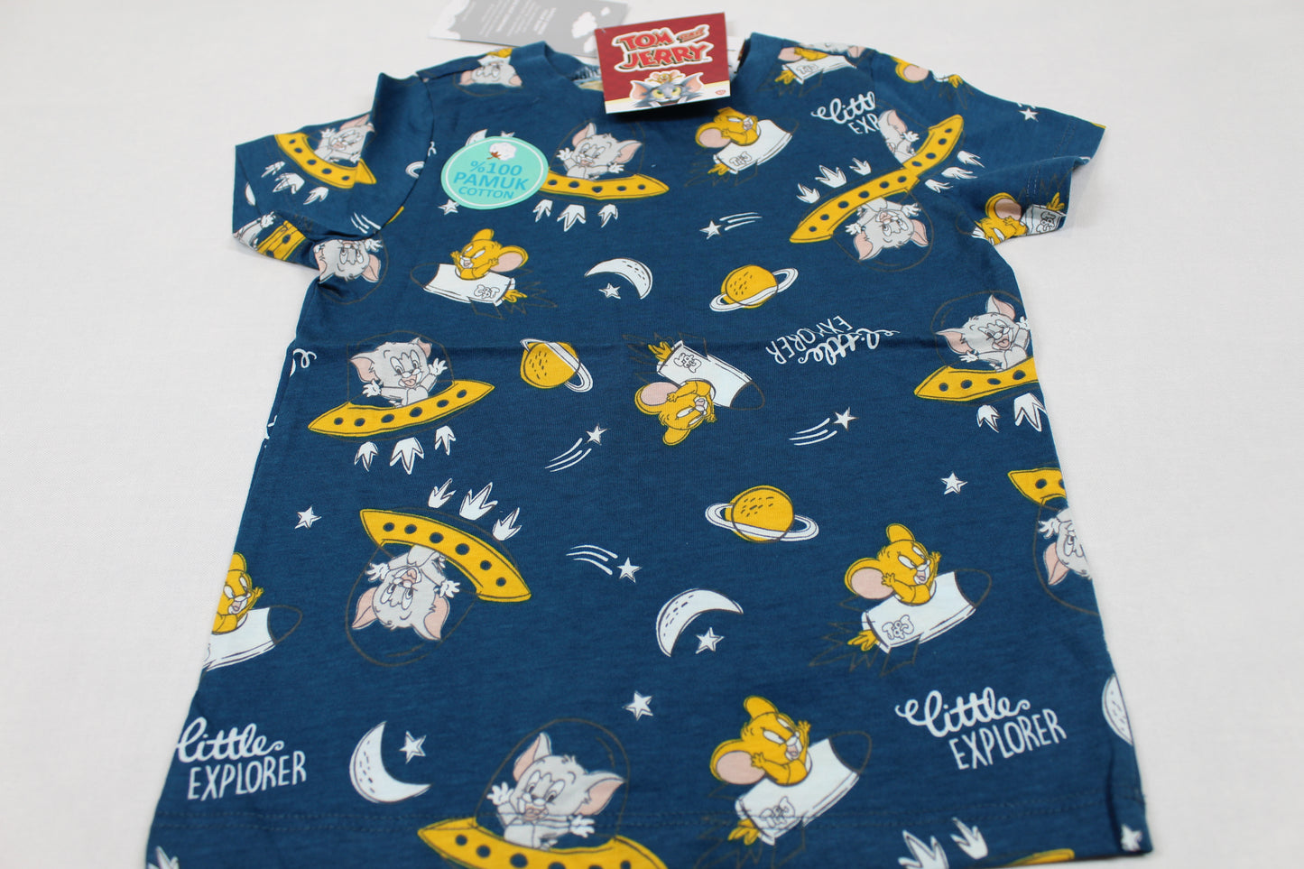 Leichter Zweiteiler T-Shirt Kurze Hose Motiv Tom & Jerry Jungs 98/104