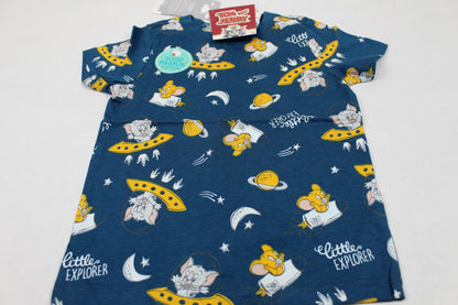 Leichter Zweiteiler T-Shirt Kurze Hose Motiv Tom & Jerry Jungs 98/104