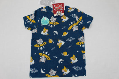 Leichter Zweiteiler T-Shirt Kurze Hose Motiv Tom & Jerry Jungs 98/104