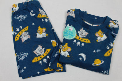 Leichter Zweiteiler T-Shirt Kurze Hose Motiv Tom & Jerry Jungs 98/104
