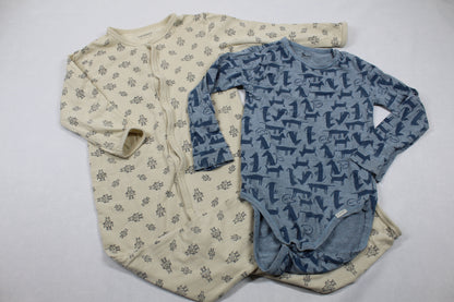 Set Bodys Jungs Beige Blau 92/98