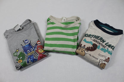 Set Leichte Langarm Shirts Jungs mit Motiv 110/116