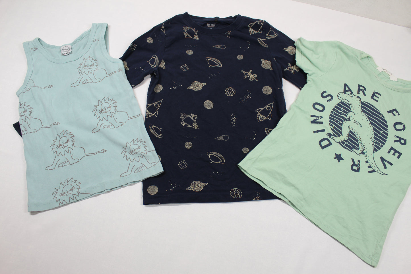 Set Drei Teile Langarm Shirt T-Shirt mit Motiv Jungs 116/122