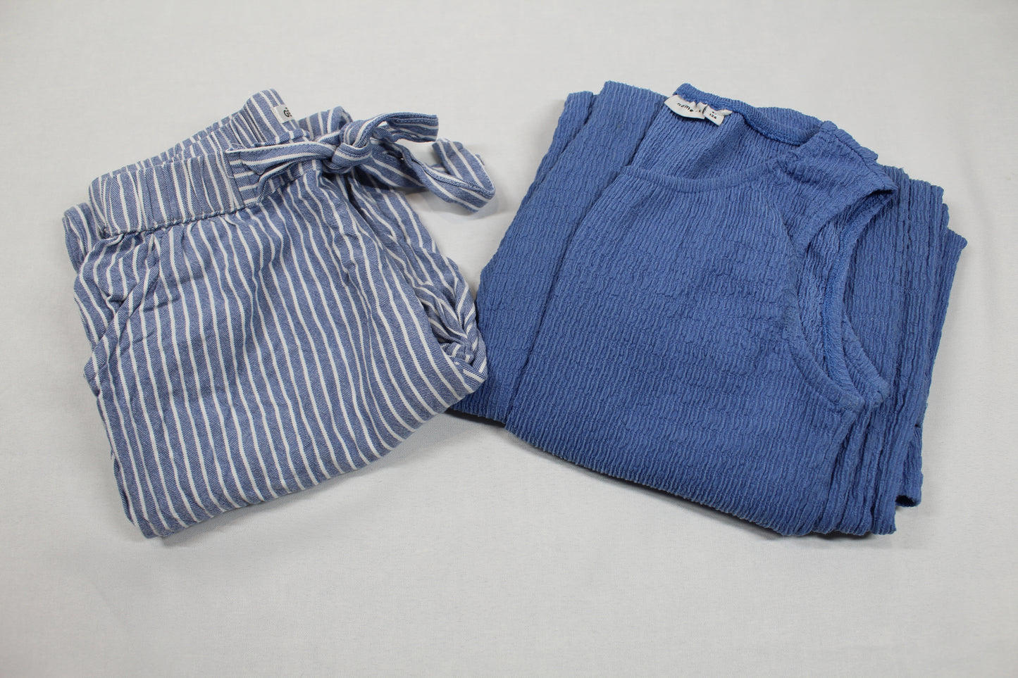 Set Leichte Sommer Hosen Kombination Blau Mädchen 134/140