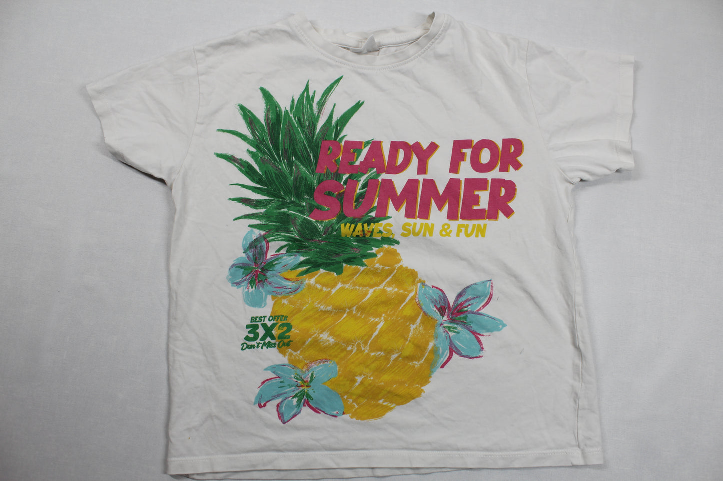 Set Kurze Schwarze Hose T-Shirt Motiv Mädchen 134/140