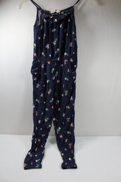 Zweier Set Leichte Jumpsuit Blumen Punkte Blau Mädchen 134/140