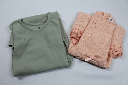 Schönes Set Kleider Leicht Uni Mädchen 134/140