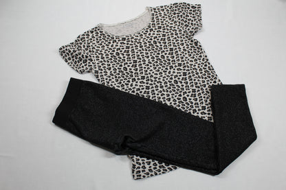 Set Leichtes T-Shirt Stylische Leggins Mädchen 146/152