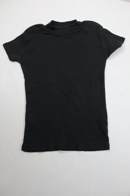 Set Bunter Leichter Rock Schwarzes T-Shirt Mädchen 146/152