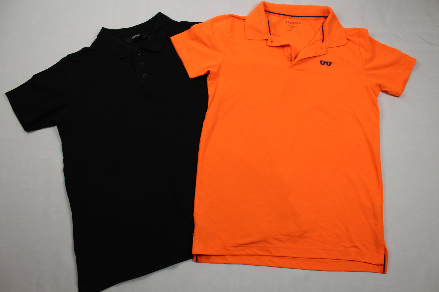 Set Polo Shirts Orange Schwarz Jungs 146/152