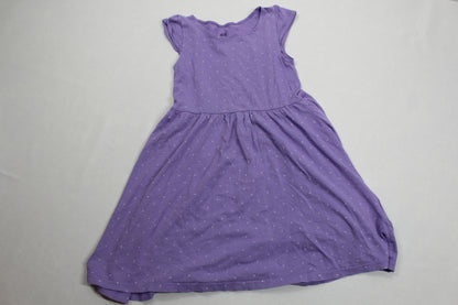 Set Leichtes Lila Kleid Kurzer Rock Muster Mädchen 110/116
