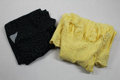 Set Jumpsuit Schwarz Gelbes Leichtes Kleid Mädchen 122/128