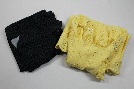 Set Jumpsuit Schwarz Gelbes Leichtes Kleid Mädchen 122/128