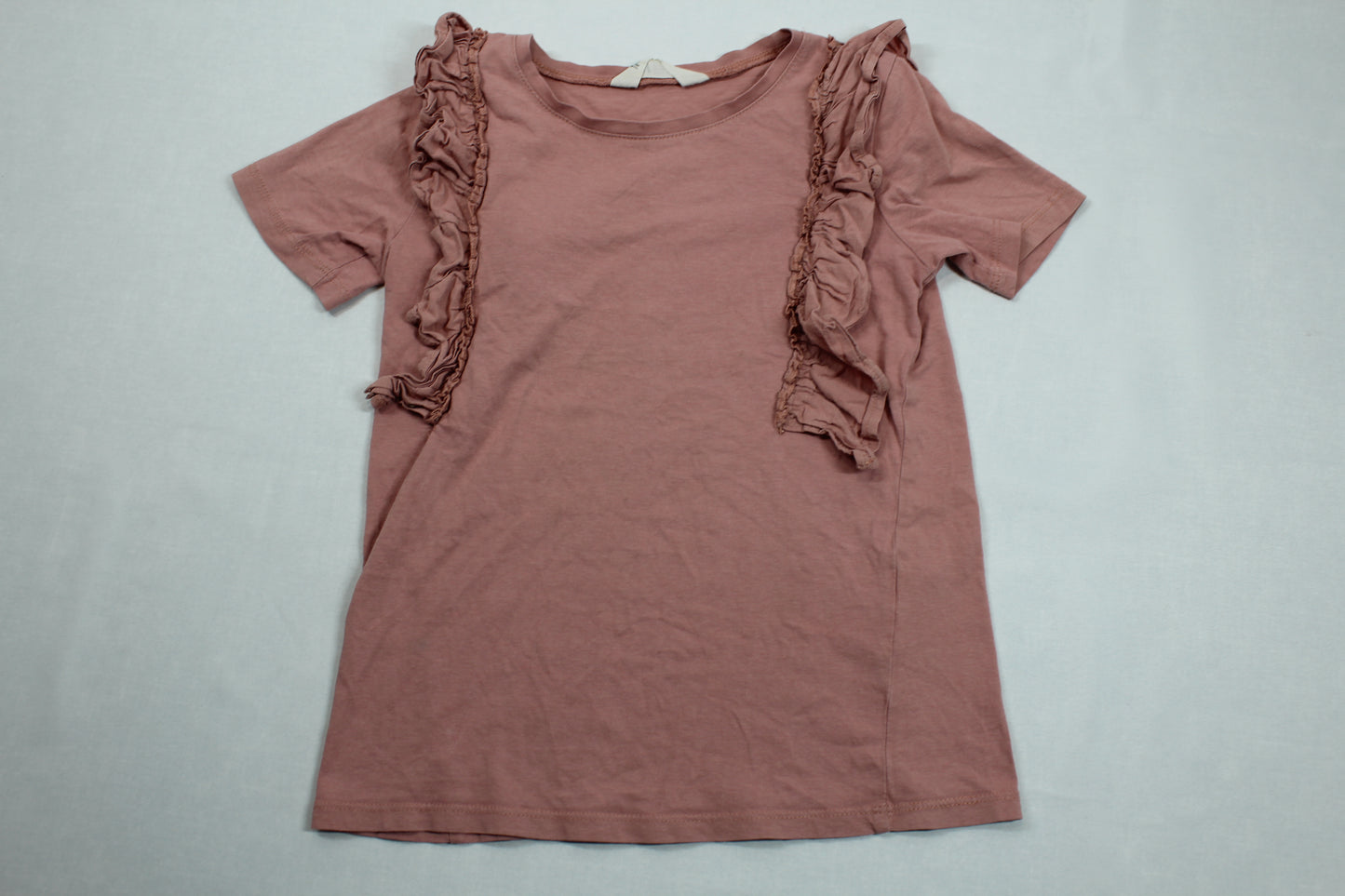 Set Jeansrock T-Shirts Uni Grün Rosa Mädchen 122/128