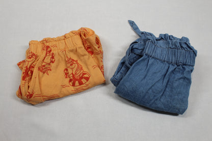 Set Kurze Shorts Orange Bluejeans Optik Mädchen 122/128