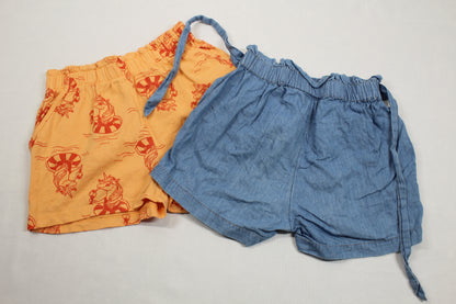 Set Kurze Shorts Orange Bluejeans Optik Mädchen 122/128