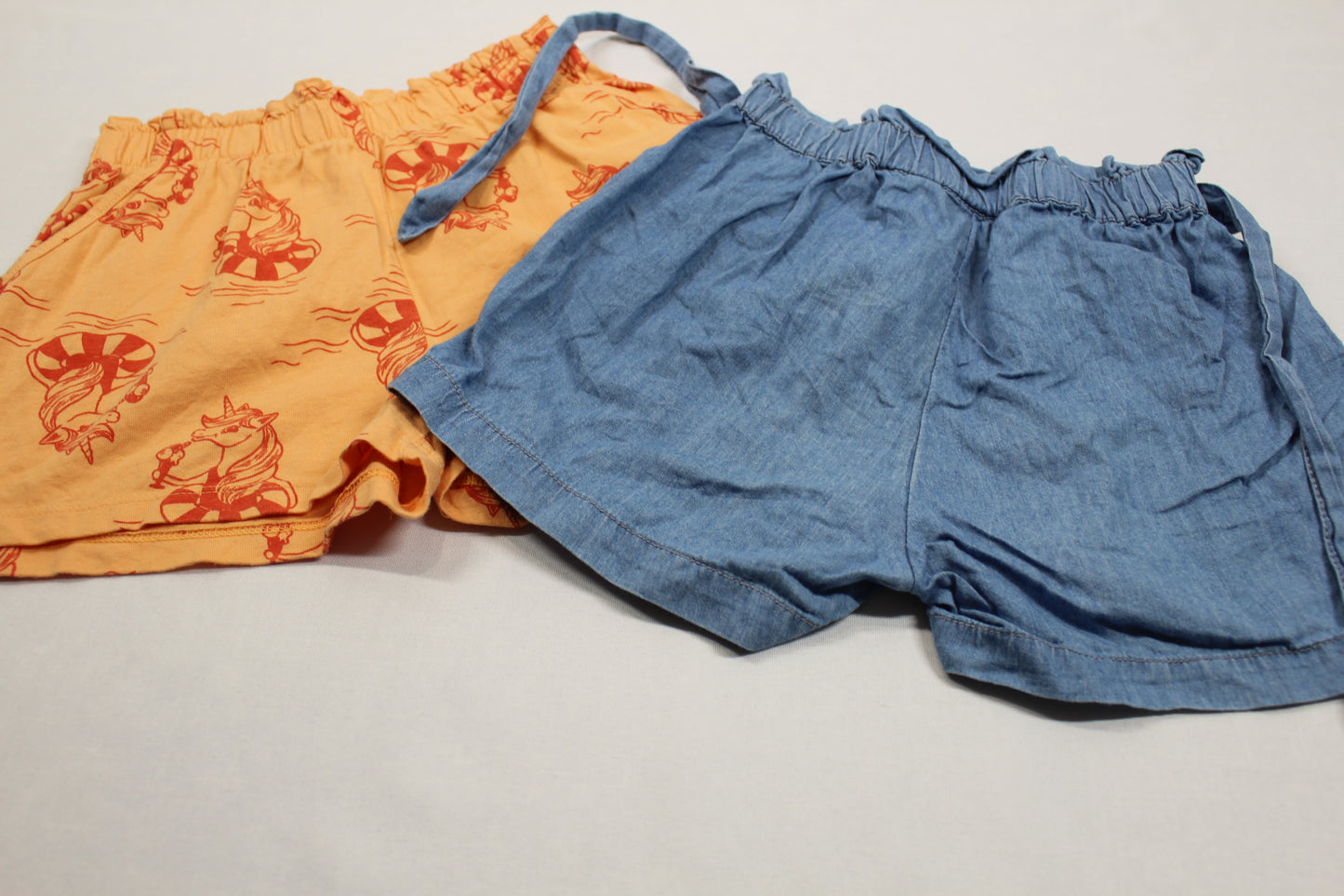 Set Kurze Shorts Orange Bluejeans Optik Mädchen 122/128