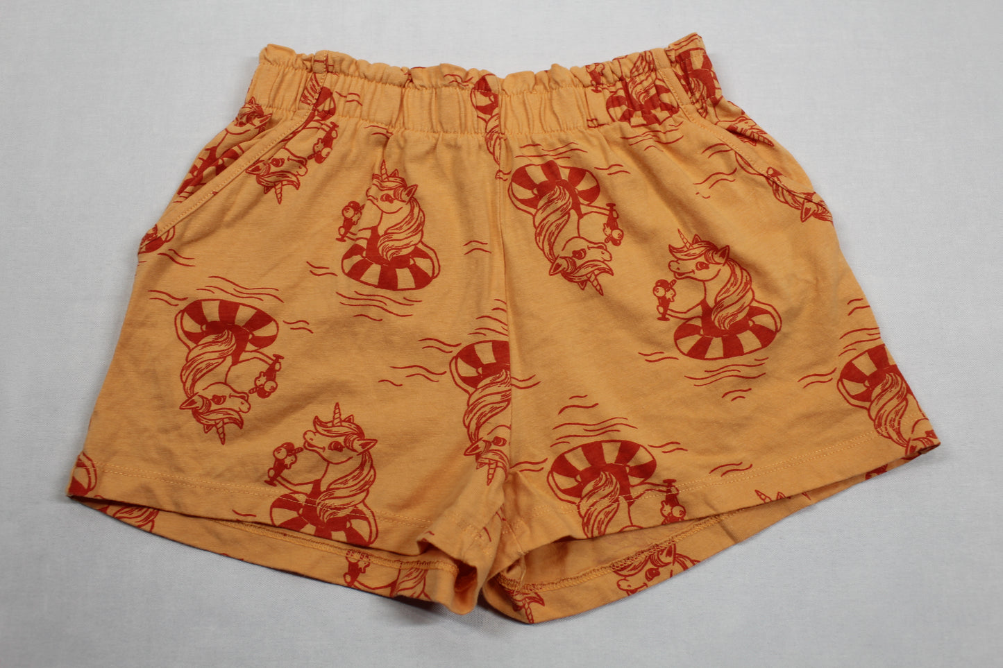 Set Kurze Shorts Orange Bluejeans Optik Mädchen 122/128