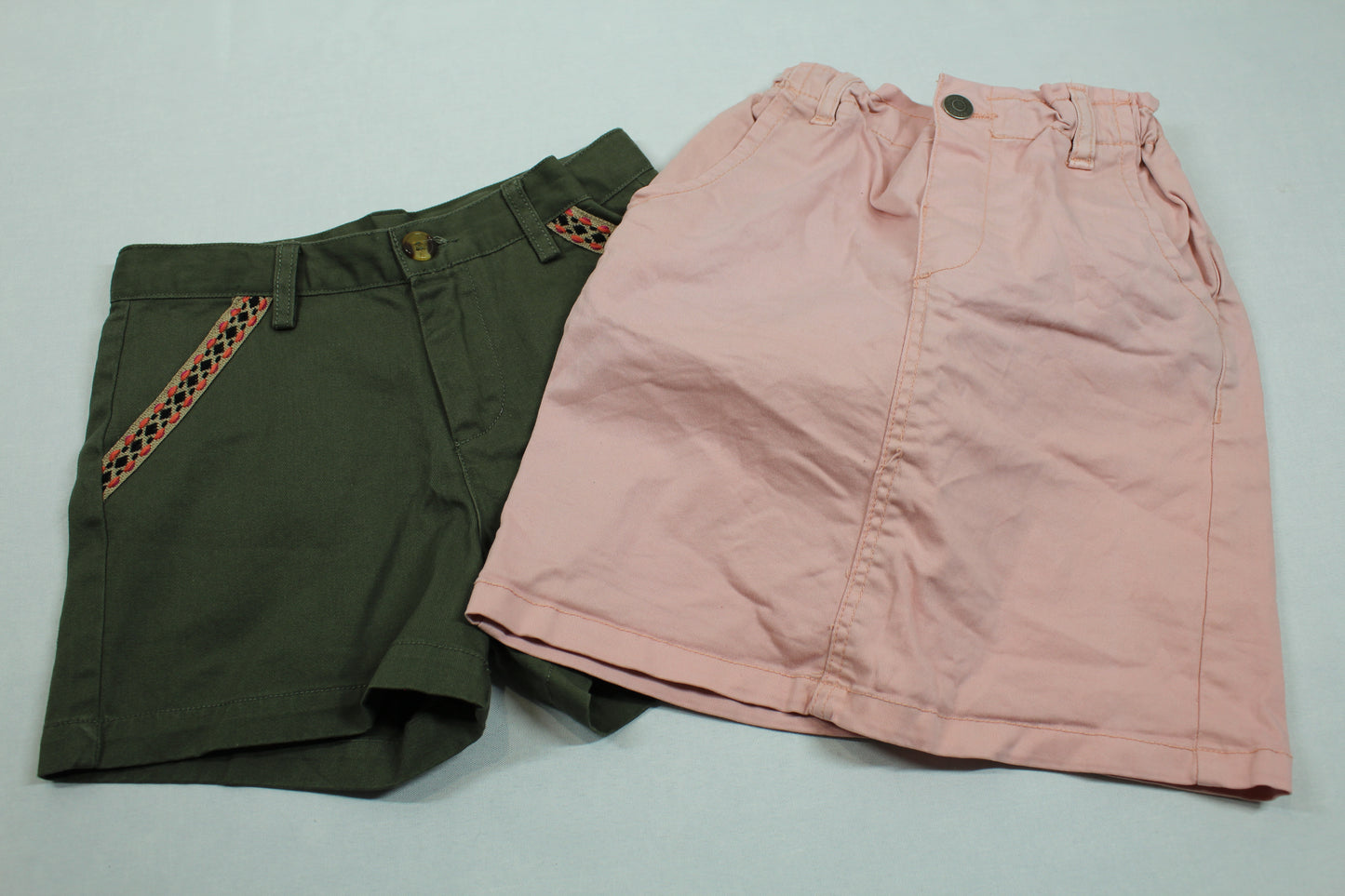 Set Rosa Rock Grüne Short Mädchen 122/128