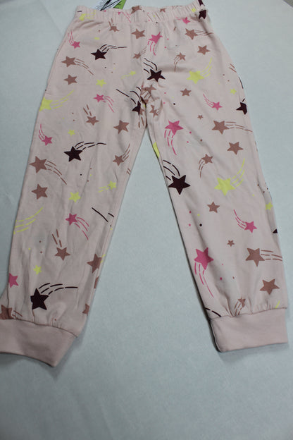 Leichter Schlafanzug Rosa Sterne Mädchen 98/104