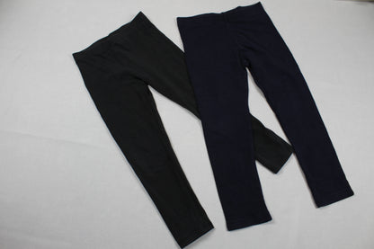 Set Leggins Uni Schwarz Dunkelblau Mädchen 98/104