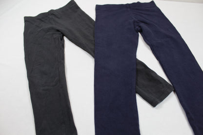 Set Leggins Uni Schwarz Dunkelblau Mädchen 98/104